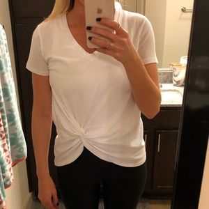 Z supply t shirt w faux knot detail